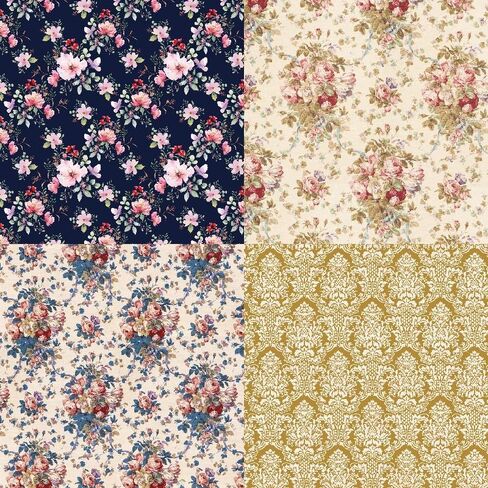 24 Sheets Flower Craft Paper Pads Cutting Dies Art Background Origami Scrapbooking Card Making in Saudi Arabia
