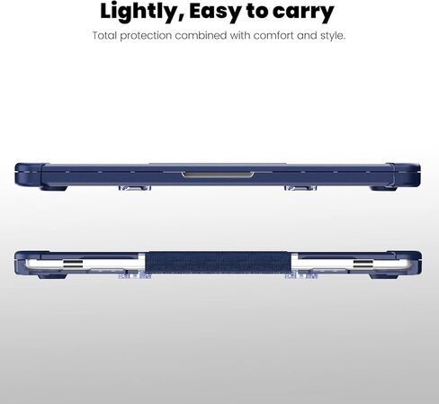 for M2 MacBook Air 13.6 inch Case (2022 Release) [A2681 Model], Heavy Duty Rugged Shockproof TPU+PC Dual Layer Protector Case with Fold Kickstand in Saudi Arabia