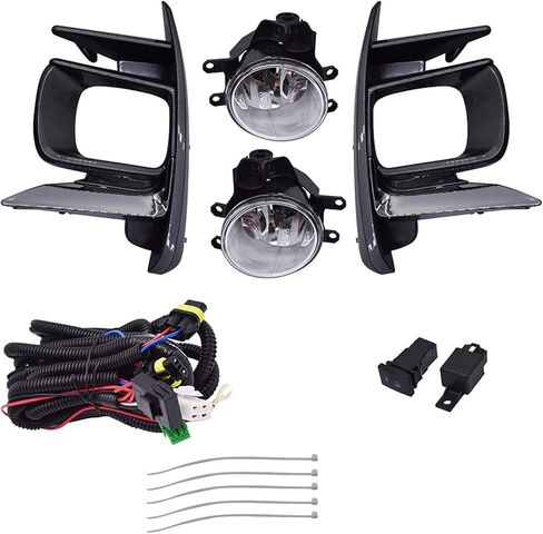 munirater Fog Light Lamp Assembly Passenger and Driver Side Replacement for Sienna (BASE/L/LE/SE/XLE/LIMITED) 2018-2019 with Bulbs+Front Bumper Fog Light Covers+Harness Switch Kit in Saudi Arabia