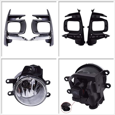 munirater Fog Light Lamp Assembly Passenger and Driver Side Replacement for Sienna (BASE/L/LE/SE/XLE/LIMITED) 2018-2019 with Bulbs+Front Bumper Fog Light Covers+Harness Switch Kit in Saudi Arabia