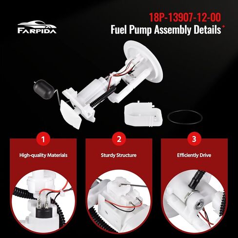 18P-13907-12-00 Fuel Pump Assembly Compatible with Yamaha YFZ450X 2010-2011 YFZ450R 2009-2024 Replace# 18P1390712-00 YFZ 450R 450X in Kuwait