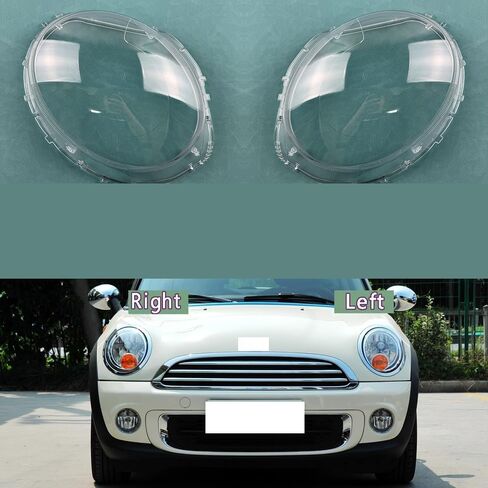 متوافق مع B-MW Mini R55 R56 2007-2013 غطاء قناع شفاف للمصابيح الأمامية - عدسة بديلة زجاجية (منخفضة) in Kuwait