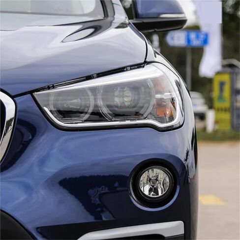 غطاء المصباح متوافق لسيارات BMW X1 F48 F49 2016 2017 2018 2019 سيارة عدسة المصباح الأمامي غطاء عاكس الضوء زجاج غطاء المصباح قبعات كشافات قذيفة (1 قطعة اليمين) in Saudi Arabia