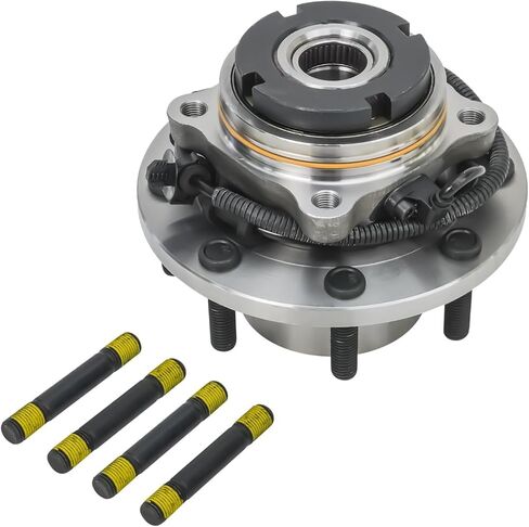 محور ديترويت - محور محمل العجلات الأمامية 4WD DRW لـ 1999-2004 Ford F-250 F-350 F-450 F-550 Super Duty، 2000 2001 2002 2003 Ford 4-Wheel ABS محمل العجلات واستبدال مجموعة المحور in Kuwait