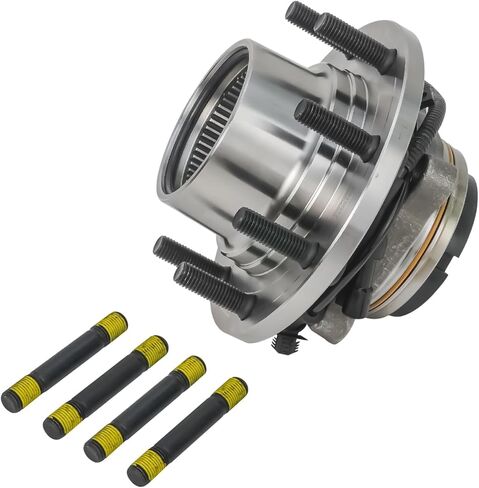 محور ديترويت - محور محمل العجلات الأمامية 4WD DRW لـ 1999-2004 Ford F-250 F-350 F-450 F-550 Super Duty، 2000 2001 2002 2003 Ford 4-Wheel ABS محمل العجلات واستبدال مجموعة المحور in Kuwait