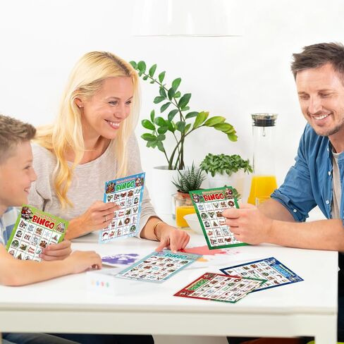 Merry Christmas Bingo Game for Kids Adults Large Group 24 Players Xmas Winter Holiday Bingo Family Activities Party Games Party Favors Party Supplies in Saudi Arabia