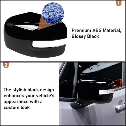 Moonlinks Compatible with Jeep Renegade Left Driver Side Mirror Cover Replacement 2015 2016 2017 2018 2019,White Left Side Clip-on Mirror Cap With Turn Signal Light Replaces for 5UW77TZZAA in Saudi Arabia