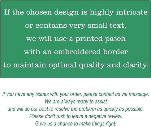 Custom Embroidered Patch | Personalized Iron-On, Sew-On, or Hook and Loop Patches | Add Your Image, Logo, or Text | Customized Embroidery Patch | Patches for Jackets, Hats, Backpacks, Uniforms in Saudi Arabia