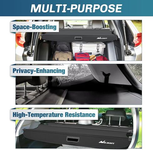 غطاء شحن Nilight مناسب لسيارة Honda CRV 2023 2024 2025، غطاء خلفي لصندوق السيارة الخلفي قابل للسحب، مع شبكة تخزين صندوق السيارة in Saudi Arabia