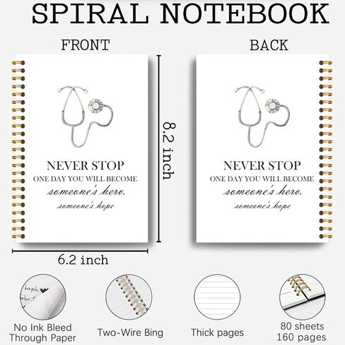 Nurse Nursing Notebook - Nurse Appreciation Gifts, Registered Nurse RN Gifts, School Nurse Gifts, Nurse Practitioner Gifts, Nurse Office Supplies, a Nurse's Prayer Spiral Notebook 5.5x8.3 in Kuwait