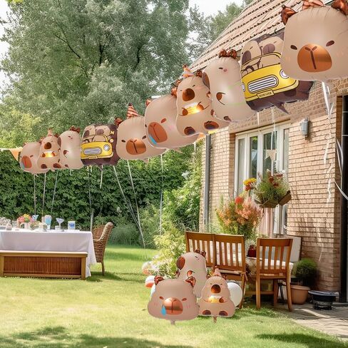 Civaner 10 Pcs Jungle Safari Animal Foil Balloons Animal Birthday Party Decor Bear Giraffe Lion Frog Sloth Aluminum Foil Balloons for Woodland Baby Shower Wedding Gender Reveal Party Supplies in Saudi Arabia