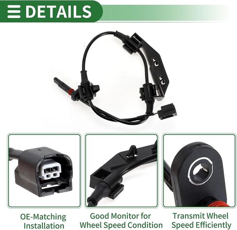 Motoforti ABS Wheel Speed Senor ABS Sensor Anti-lock Braking System Sensor for Honda Odyssey RB3 2009-2012 No.57475SLE003 Rear Left in Saudi Arabia