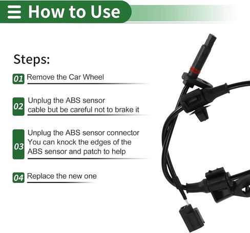 Motoforti ABS Wheel Speed Senor ABS Sensor Anti-lock Braking System Sensor for Honda Odyssey RB3 2009-2012 No.57475SLE003 Rear Left in Saudi Arabia