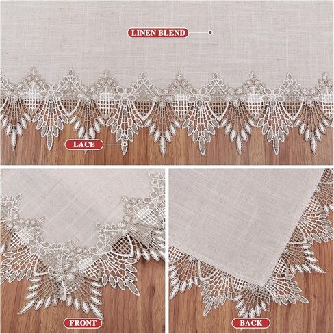 Blue and Beige Table Runner Farmhouse Style, Fall Rustic Coffee Table Runner 72 inches Long, Boho Dresser Runners for Bedroom, Dining Room, Kitchen, Entryway Table, Bohemian Summer Home Decor in Kuwait