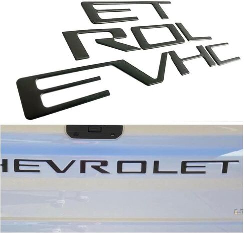 Rear Tailgate Inserts Letters Compatible for 2019 2020 2021 2022 1500 2500 Accessories,3D Raised & 3M Adhesive Tailgate Acrylic Plastic Emblems(Matte Black) in Saudi Arabia