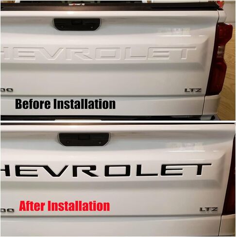 Rear Tailgate Inserts Letters Compatible for 2019 2020 2021 2022 1500 2500 Accessories,3D Raised & 3M Adhesive Tailgate Acrylic Plastic Emblems(Matte Black) in Saudi Arabia