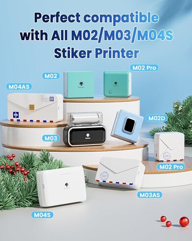 Sticker Thermal Paper Compatible With Phomemo M02 / M02D/M02S PRO/T02/M03/M04S Mini Sticker Printer, Black Text on Clear, 50mm x 3.5m, Adhesive Transparent Waterproof Thermal Paper, 3Rolls in Saudi Arabia
