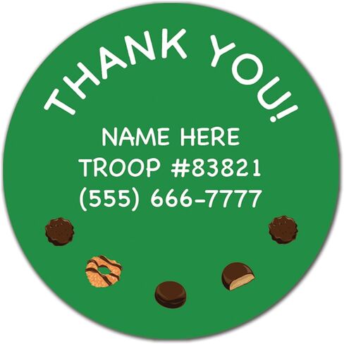 Personalized Scout Stickers for Girls - Custom Labels for Troops, Cookie Boxes and Scouts (Green) in Saudi Arabia