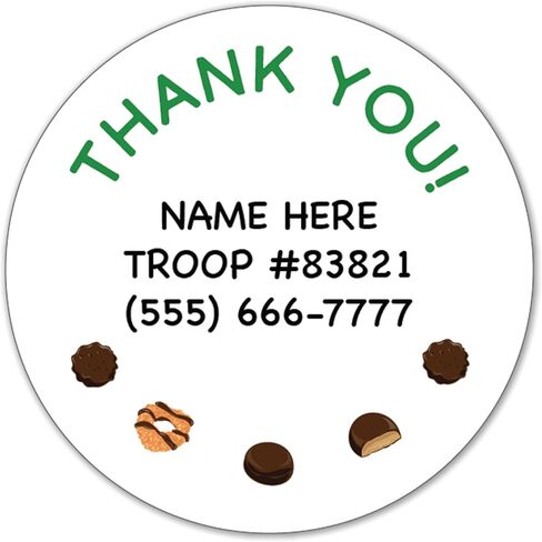 Personalized Scout Stickers for Girls - Custom Labels for Troops, Cookie Boxes and Scouts (Green) in Saudi Arabia