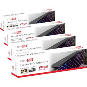 UltraPro Digital TV Antenna Indoor for Smart TV, Long Range HD Local Channels, Easy Mount on Top Design, Supports 4K 1080P HDTV VHF UHF, 360° Reception, 83713 in Kuwait