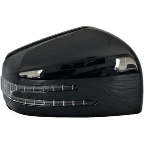 #2527 8th Gear Black Right Passenger Side Mirror Cover with Turning Signal Compatible with Mercedes ML350 ML450 ML500 ML550 ML63 AMG 2010 2011 2012 2013 2014 2015 ML 350 ML 450 ML 500 ML 550 ML 63 in Saudi Arabia