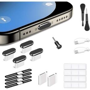 Mizi [4 عبوات] ملصق لاصق شبكي معدني مضاد للغبار لسلسلة iPhone 15/14 / 13/12 - أسود in Kuwait