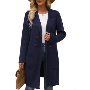 CiCiBird Women Fall Long Cardigan Sweater Trendy Knit Jacket Coat Oversized Button Up Blazer Coatigan in Kuwait