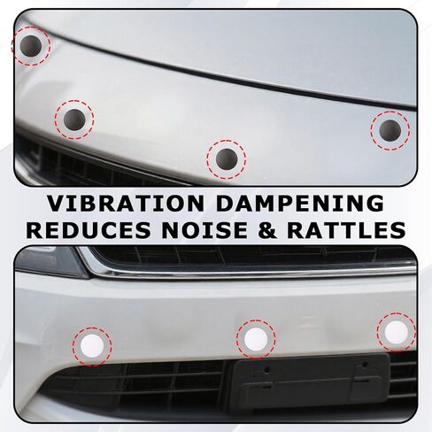 20 قطعة من سدادات ثقب لوحة الترخيص - سدادات مصد السيارة العالمية 8 مم للسيارة والشاحنات وسيارات الدفع الرباعي - مشابك تثبيت دبوس دفع بلاستيكية بيضاء وسوداء تغطي فتحات البرشام، ودرع بطانة الحاجز وإكسسوارات السيارات in Kuwait