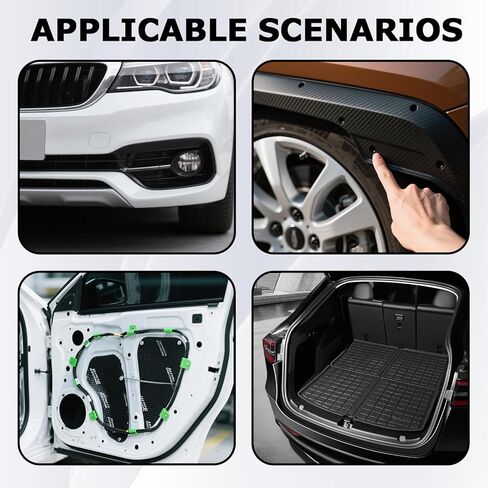 20 قطعة من سدادات ثقب لوحة الترخيص - سدادات مصد السيارة العالمية 8 مم للسيارة والشاحنات وسيارات الدفع الرباعي - مشابك تثبيت دبوس دفع بلاستيكية بيضاء وسوداء تغطي فتحات البرشام، ودرع بطانة الحاجز وإكسسوارات السيارات in Kuwait