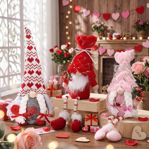 Sumind 3 Pieces Christmas Sitting Santa Claus Snowman Reindeer Christmas Ornament Long Legs Table Fireplace Decor Home Decoration Christmas Figurines Plush in Saudi Arabia