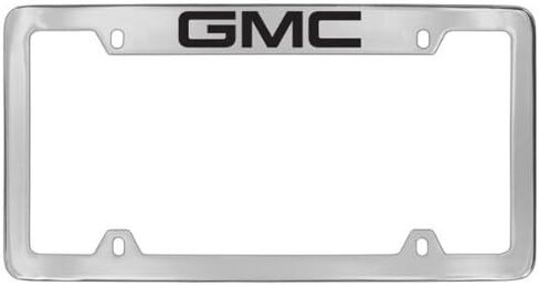 حامل إطار لوحة الترخيص بشعار GMC من المعدن المطلي بالكروم مع حشوة إيبوكسي (أسفل أحمر عريض 2H) in Kuwait
