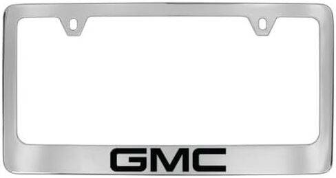 حامل إطار لوحة الترخيص بشعار GMC من المعدن المطلي بالكروم مع حشوة إيبوكسي (أسفل أحمر عريض 2H) in Kuwait