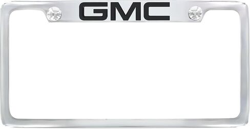 حامل إطار لوحة الترخيص بشعار GMC من المعدن المطلي بالكروم مع حشوة إيبوكسي (أسفل أحمر عريض 2H) in Kuwait