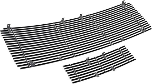 APS Compatible with Ford F-150 2009-2014 Main Upper Lower Bumper Stainless Steel Black 8x6 Horizontal Billet Front Grill Grille Insert Combo F86614J in Saudi Arabia