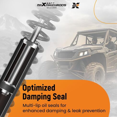 maXpeedingrods 2Pcs Front Shock Fit for Yamaha Raptor 660 (YFM660R) BF 2001-2005, 5LP-23350-00-00, 5LP-23350-01-00, 5LP-13350-41-00 Monotube Absorber, Black in Saudi Arabia