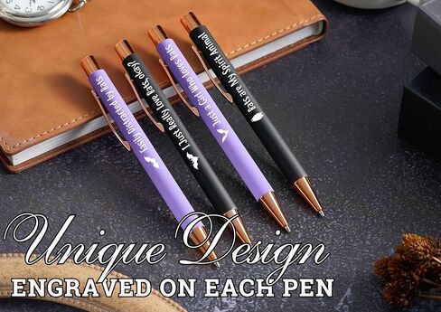 InnoBeta Bat Gifts for Bat Lover, Bat Pen, Bat Office Stuff, Ballpoint Pen Set of 4, Gifts for Bat Nerd on Birthday, Christmas and any Special Occasion in Saudi Arabia