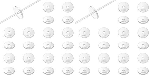 PH PandaHall 20pcs 925 Sterling Silver Flat Beads 6mm Disc Spacer Beads Metal Heishi Beads Long-Lasting Spacers Beads for Clay Beads Summer Bikini Chain Stackable Necklace Bracelet Jewelry Making in Saudi Arabia