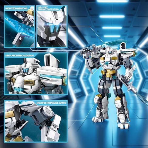 Transforming Mech Robot Building Block Sets,Destroy Warrior City Action Mechs Model Kit Toys Gift for Adults and Kids Boys 6 7 8 10+ 511 Pieces in Saudi Arabia