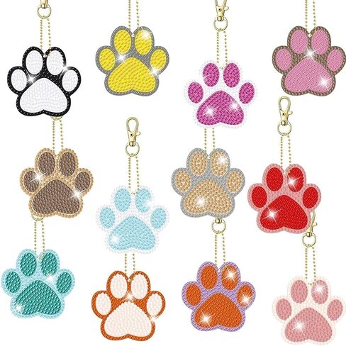 12 Pcs Dragon Diamond Keychains Kit DIY Cute Dragon Diamond Keychains for Beginners Adults Art Craft Supplies Christmas Holiday Gift in Saudi Arabia