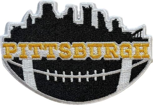 Pittsburgh Embroidered Iron On/Sew On Patch – Perfect for Jackets, Backpacks, Jeans, Hats & Shirts in Saudi Arabia