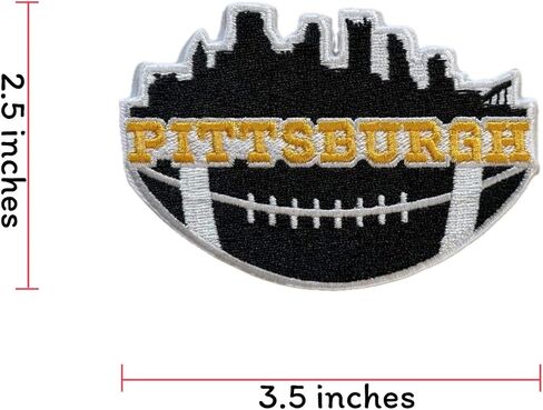 Pittsburgh Embroidered Iron On/Sew On Patch – Perfect for Jackets, Backpacks, Jeans, Hats & Shirts in Saudi Arabia
