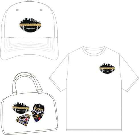Pittsburgh Embroidered Iron On/Sew On Patch – Perfect for Jackets, Backpacks, Jeans, Hats & Shirts in Saudi Arabia