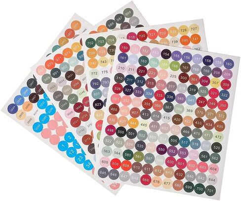 Diamond Painting Color Number Stickers DMC Labels Stickers Storage Box - for Diamond Painting & Mosaic Crafts - Organize DMC Colors - Gift for Diamond Painting Enthusiasts in Saudi Arabia