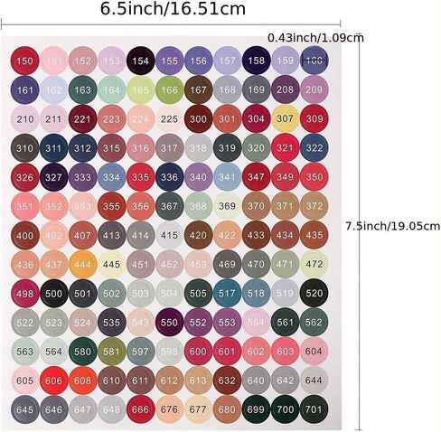 Diamond Painting Color Number Stickers DMC Labels Stickers Storage Box - for Diamond Painting & Mosaic Crafts - Organize DMC Colors - Gift for Diamond Painting Enthusiasts in Saudi Arabia
