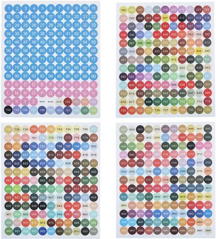 Diamond Painting Color Number Stickers DMC Labels Stickers Storage Box - for Diamond Painting & Mosaic Crafts - Organize DMC Colors - Gift for Diamond Painting Enthusiasts in Saudi Arabia