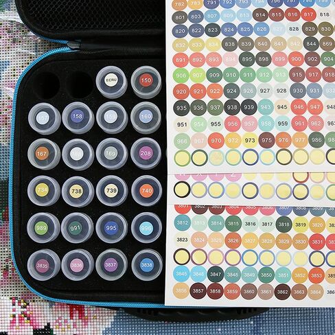 Diamond Painting Color Number Stickers DMC Labels Stickers Storage Box - for Diamond Painting & Mosaic Crafts - Organize DMC Colors - Gift for Diamond Painting Enthusiasts in Saudi Arabia