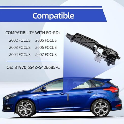 Exterior Door Handle Reinforcement Plate Compatible with Fd Focus 2002-2007 for Front Left Driver Side Reinforcement Bracket Base Replace OE# 6S4Z-5426685-C /81970 /6S4Z5426685C in Saudi Arabia