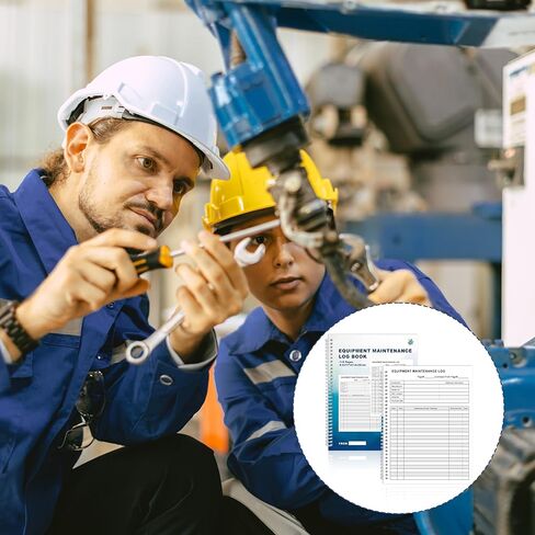 LKTHSEEK Equipment Maintenance Log Book 8.5 x 11 Inch 110 Pages Maintenance Record Notebook Tracking Repairs and Service Spiral Bound For Equipment Inspection and Maintenance in Saudi Arabia