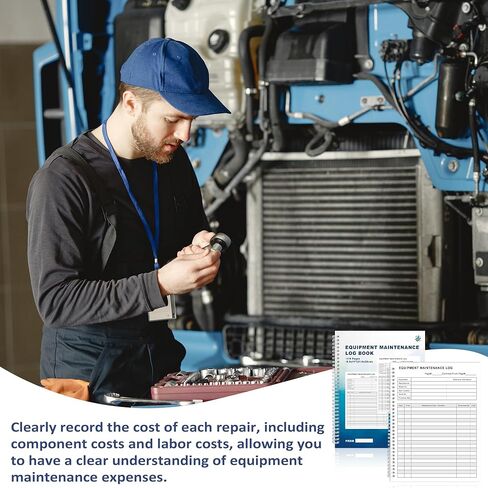 LKTHSEEK Equipment Maintenance Log Book 8.5 x 11 Inch 110 Pages Maintenance Record Notebook Tracking Repairs and Service Spiral Bound For Equipment Inspection and Maintenance in Saudi Arabia