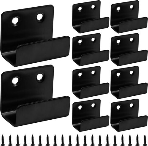 Murtenze 10Pack Tile Hanger Stainless Steel Wall Hanger Fastener Bracket, Wall Hook Picture Frame Fixing Brackets Hooks with Mounting Screws for Ceramic Tile Display(Inner Width 10mm/0.39") in Kuwait